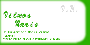 vilmos maris business card